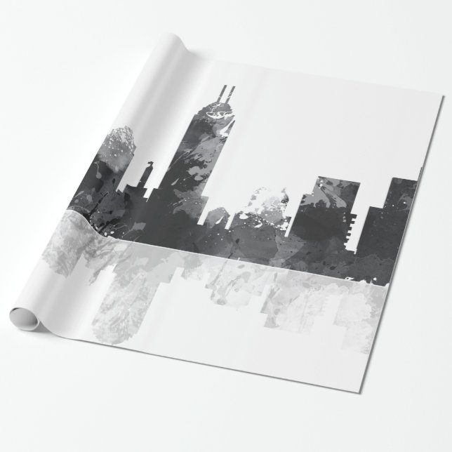 PAPIER CADEAU HORIZON DE L'INDIANA, INDIANAPOLIS (Déroulé)