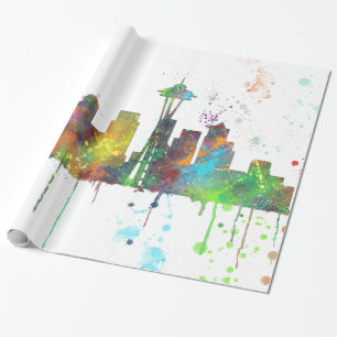 PAPIER CADEAU HORIZON DE SEATTLE WASHINGTON