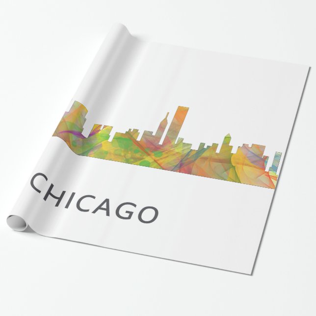 PAPIER CADEAU HORIZON WB1 DE CHICAGO, L'ILLINOIS - (Déroulé)