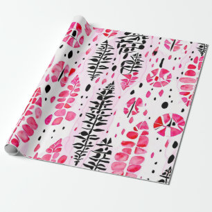 Papier Cadeau Horizons roses : Motifs amérindiens