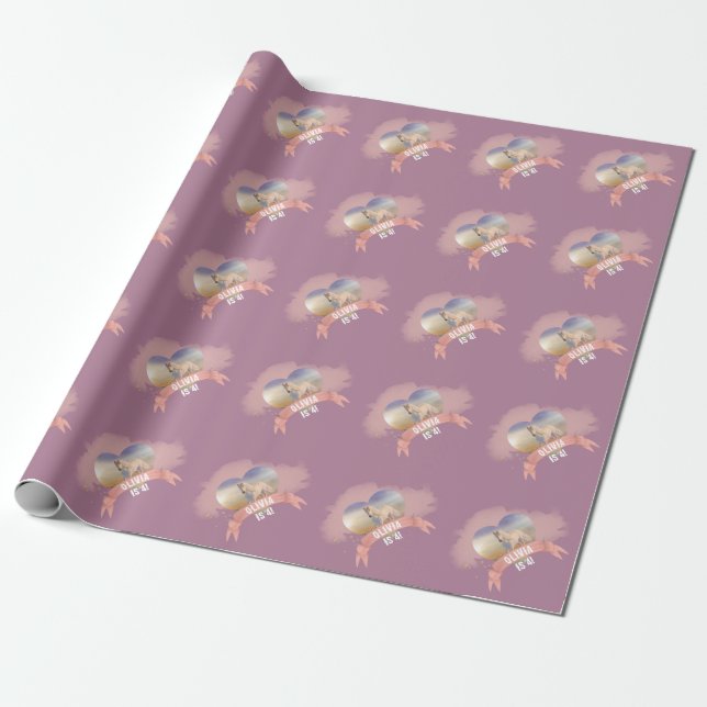 Papier Cadeau Horse fête d'anniversaire (Déroulé)