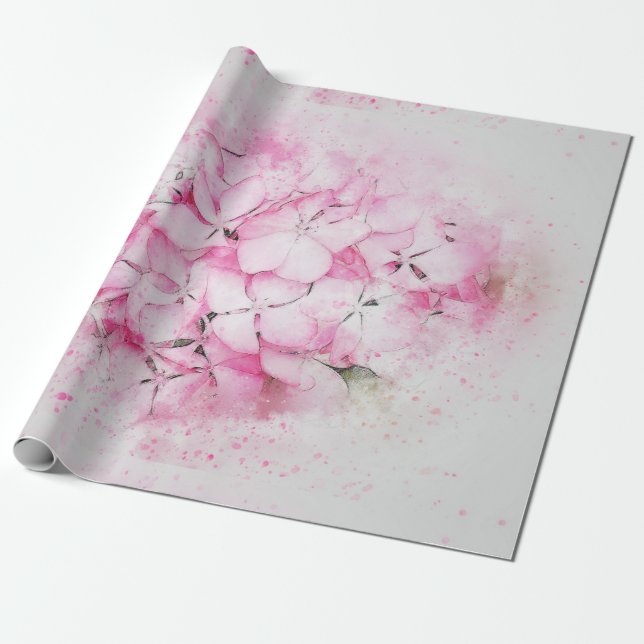 Papier Cadeau Hortensia (Déroulé)