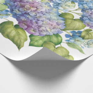 Papier Cadeau Hortensias en fleur