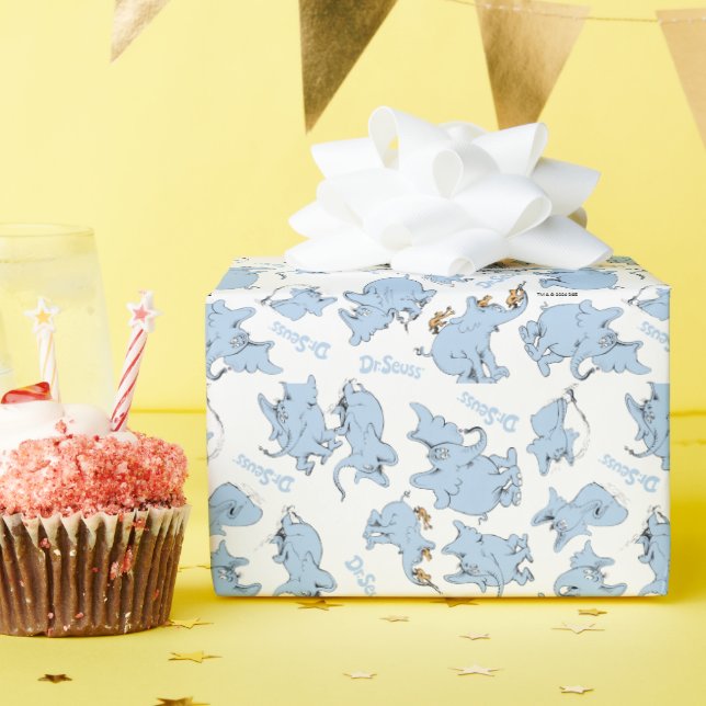 Papier Cadeau Horton Hears A Who Monkey Pattern (Fête d'anniversaire)