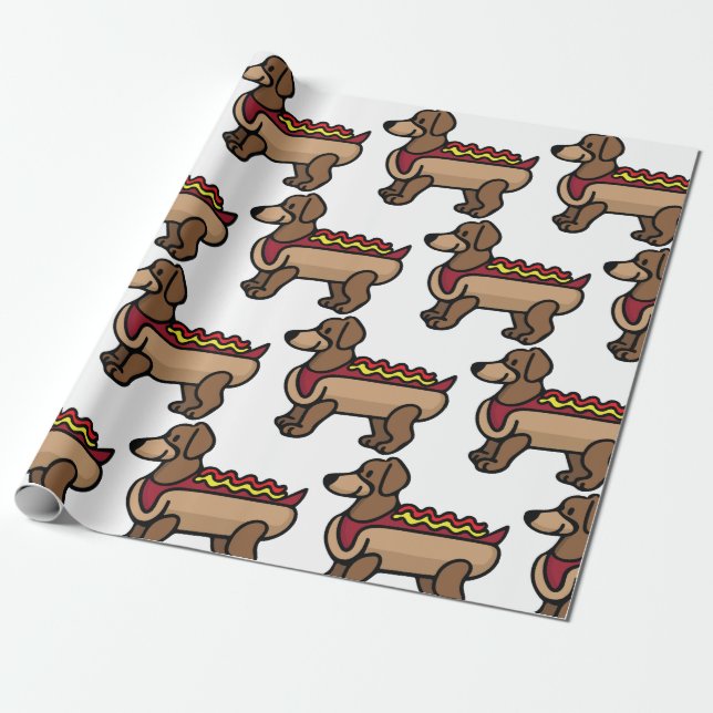 Papier Cadeau Hot-dog (Déroulé)