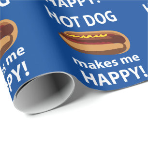 Papier Cadeau Hot Dog Me Rend Heureux Hot Dog