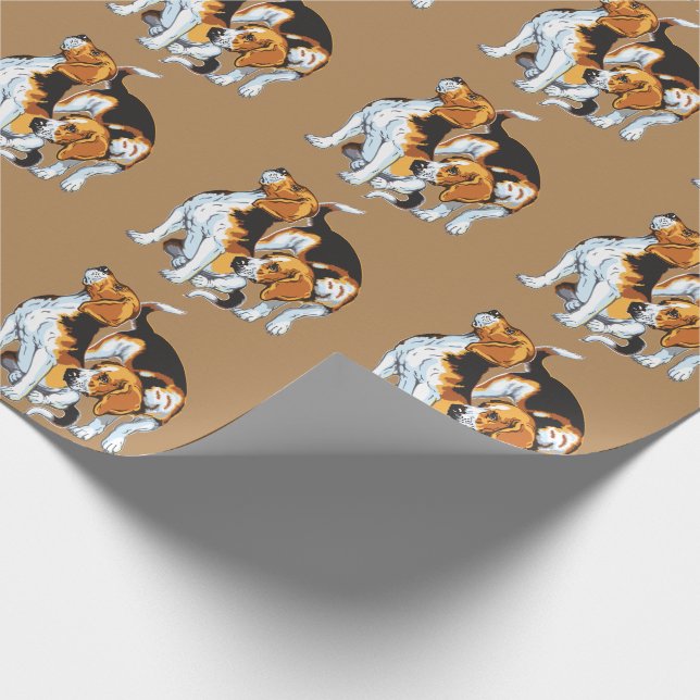 Papier Cadeau Hound beagle (Coin)