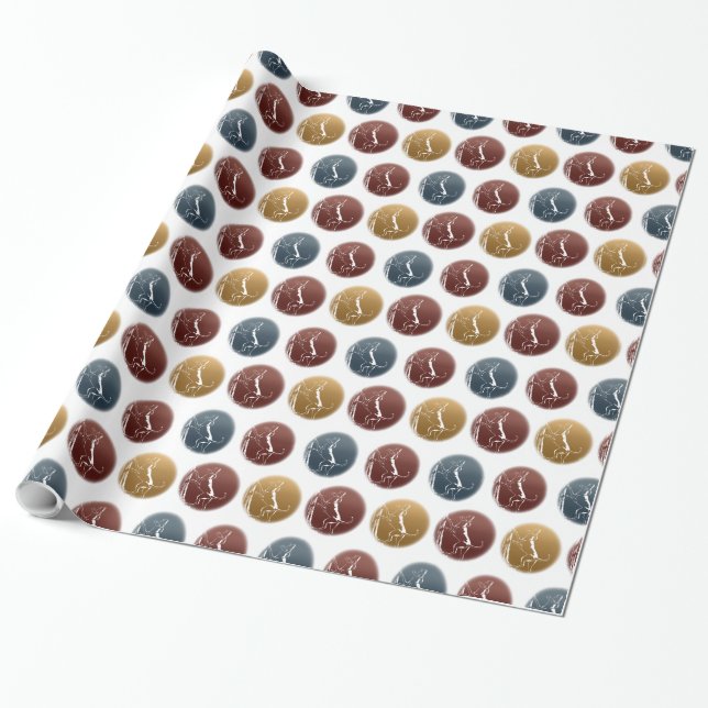 Papier cadeau Hound Dog Wrapping Papier de chasse  (Déroulé)
