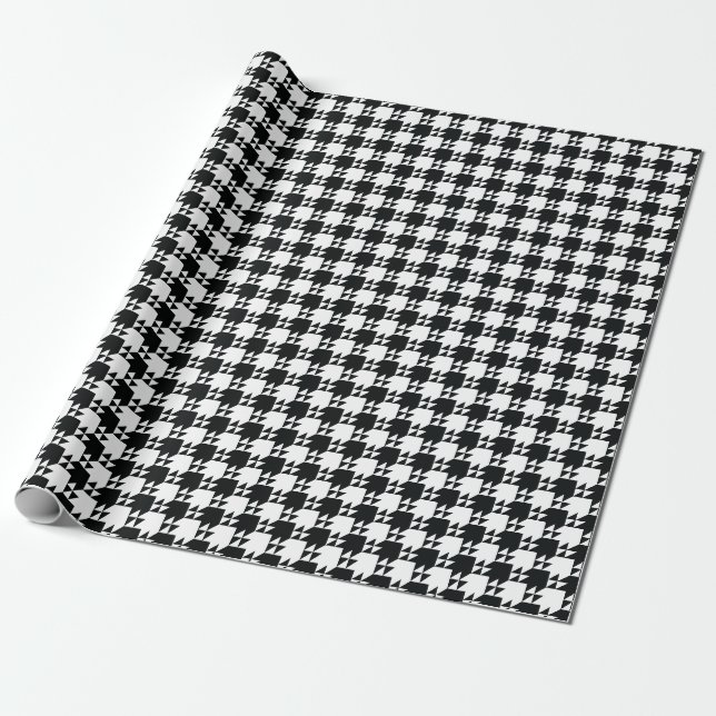 Papier Cadeau Houndstooth (Déroulé)