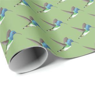 Papier Cadeau Hovering Jacobin Hummingbird - transparent.