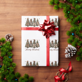 Papier Cadeau Howley Noël Occidental Noël Arbre Leopard Bow