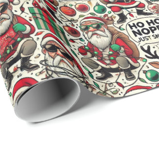Papier Cadeau Humorous Satirical Christmas Wrapping Paper