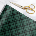 Papier Cadeau Hunter Green Scottish Tartan Plaid Holiday<br><div class="desc">This festive holiday wrapping paper design features a classic yet modern hunter / pine green and black Scottish tartan plaid patterned background. The green background can be customized to any other color you prefer.</div>