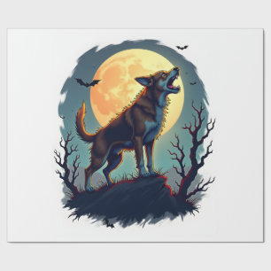 Papier Cadeau Hurlement de Beagle Loup-Garou