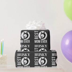 Papier Cadeau Husky Maman, Chien Maman, Husky Gift