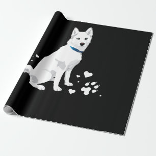 Papier Cadeau Husky Sibérie Husky Sweet White Snow Dog