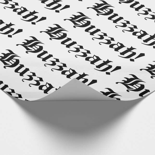 Papier Cadeau Huzzah ! {Typographie médiévale} (Coin)