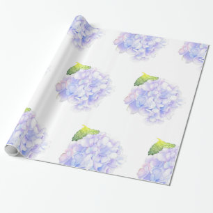 Papier Cadeau Hydrangea Aquarelle Vignette Motif