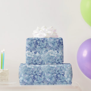 Papier Cadeau Hydrangea fleurs aquarelle