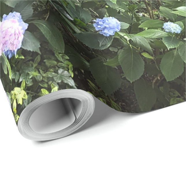 Papier Cadeau Hydrangea Floral Trees Nature Photographie (Coin rond)
