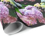 Papier Cadeau Hydrangea garden, rose, bleu, purple floral<br><div class="desc">Jardins d'hydrangée romantiques colorés - photo de H Cooper</div>