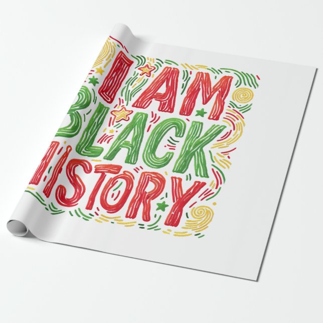 Papier Cadeau I Am Black History - Black Activisme (Déroulé)