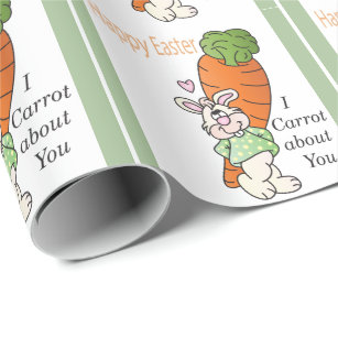 Papier Cadeau I carotte au sujet de vous lapin