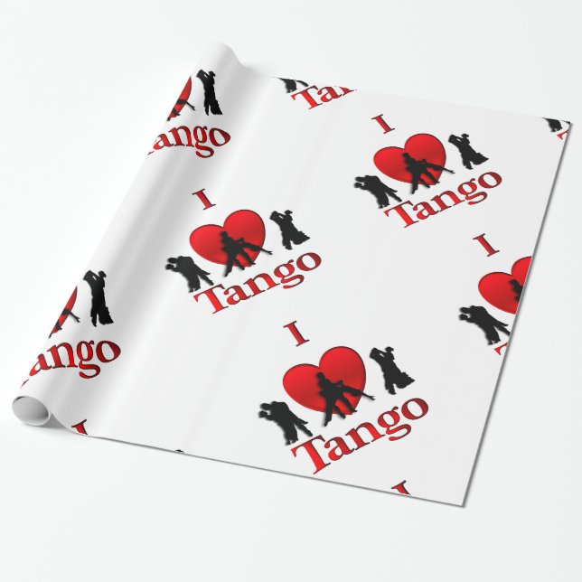 Papier Cadeau I Heart Tango (Déroulé)