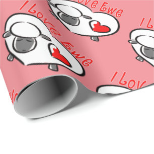 Papier Cadeau I Love Ewe Citations romantiques