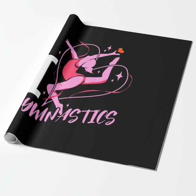Papier Cadeau I Love Gymnastique (Déroulé)