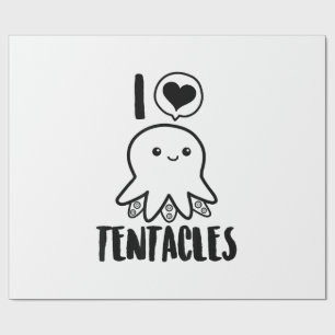 Papier Cadeau I Love Tentacles T-shirt Cute Octopus Tee