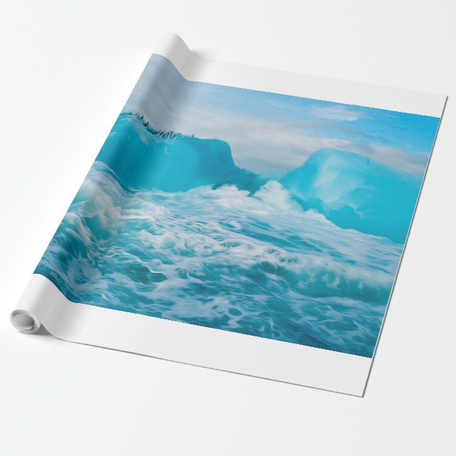 Papier Cadeau Iceberg antarctique (Déroulé)