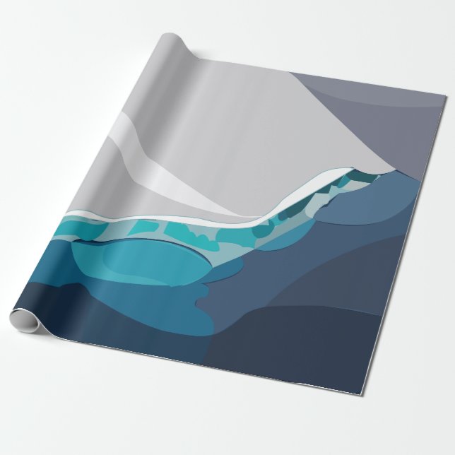 Papier Cadeau Iceberg Océan  (Déroulé)