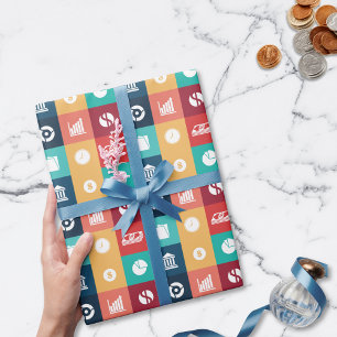 Papier Cadeau Icône de banquier professionnel Pictogramme iconiq