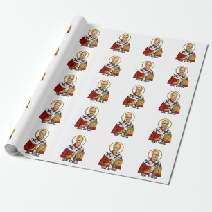 Papier Cadeau icône des saints orthodoxes serbes Saint-Nicolas