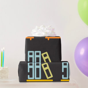 Papier Cadeau Icône Graphique de Bibliothèque Minimaliste