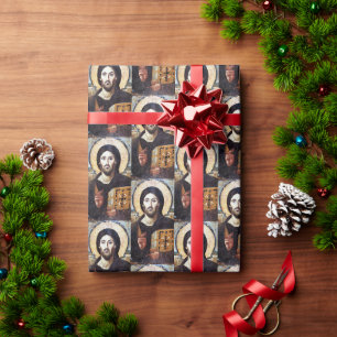 Papier Cadeau Icône Jésus catholique