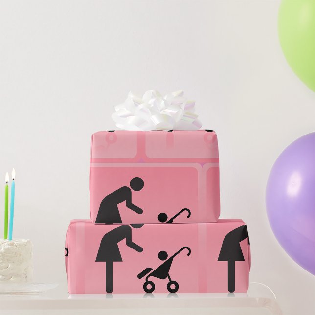 Papier Cadeau Icône Mère Et Enfant (Créateur téléchargé)