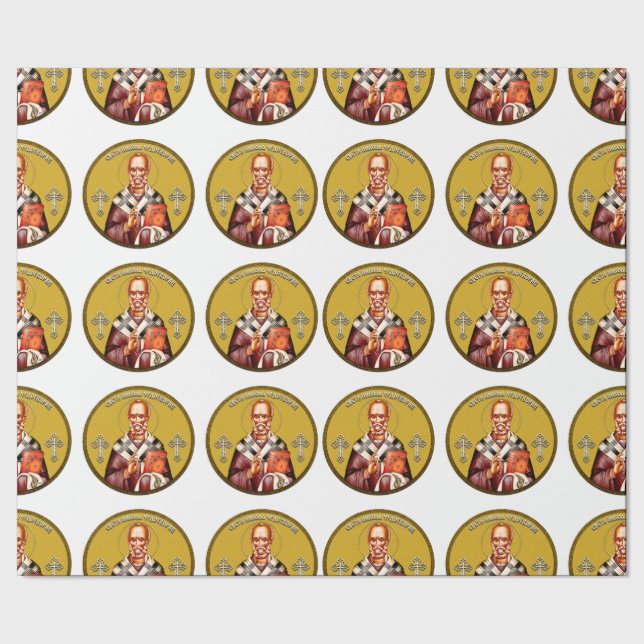 Papier Cadeau icône orthodoxe de Saint Nicolas 01 (Couture)