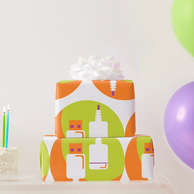 Papier Cadeau Icône USB Plug (Créateur téléchargé)