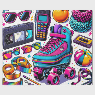 Papier Cadeau Icônes de culture pop des années 80