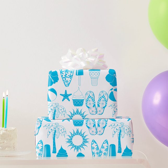Papier Cadeau Icônes de l'été (Créateur téléchargé)