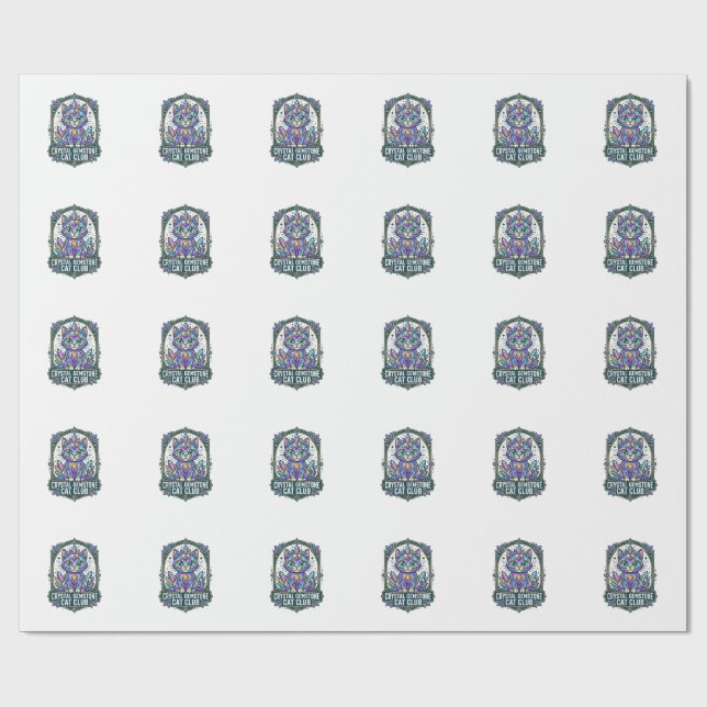 Papier Cadeau Idée cadeau chat maman Crystal Gemstone - Crystal  (Plat)