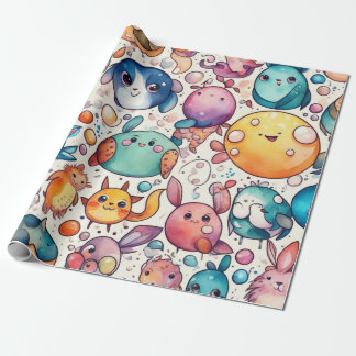 Papier Cadeau Idées cadeaux pour animaux mignons Papier d'envelo