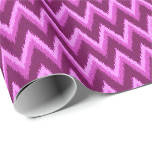 Papier Cadeau Ikat Chevron Stripes - Améthyste violet et violet