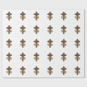 Papier Cadeau Il Est Ressuscité Croix Couronne D'épines Chemise 