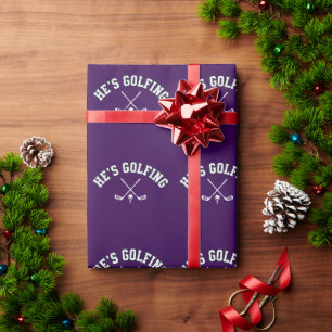 Papier Cadeau Il fait du golf Drôle Golfeur Papa Golf Maman Cita