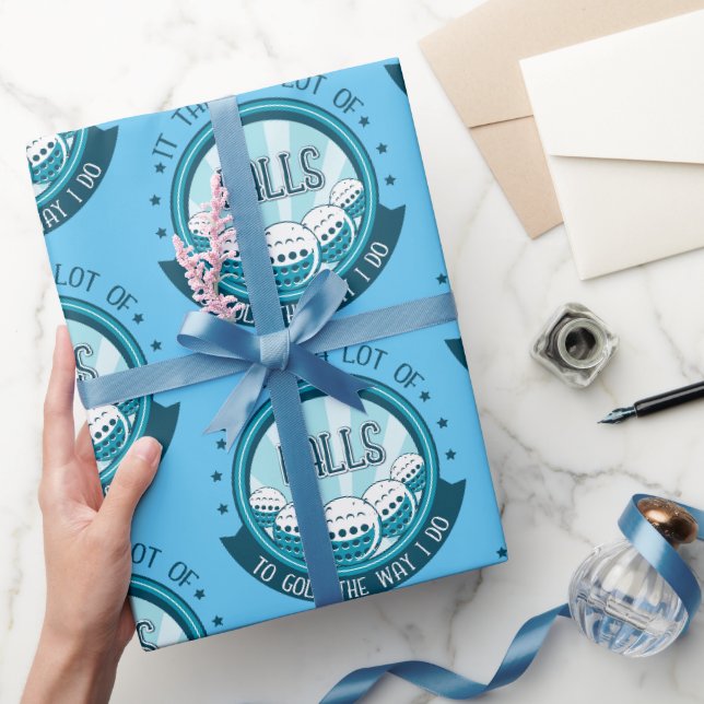 Papier Cadeau Il Faut Beaucoup De Ballons Au Golf Comme Je Le Fa (Cadeaux)