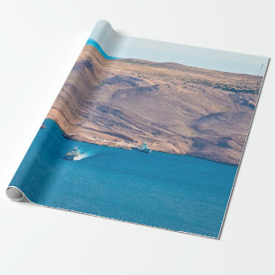 Papier Cadeau Île de Pag pierre désert et vue port ferry, Da