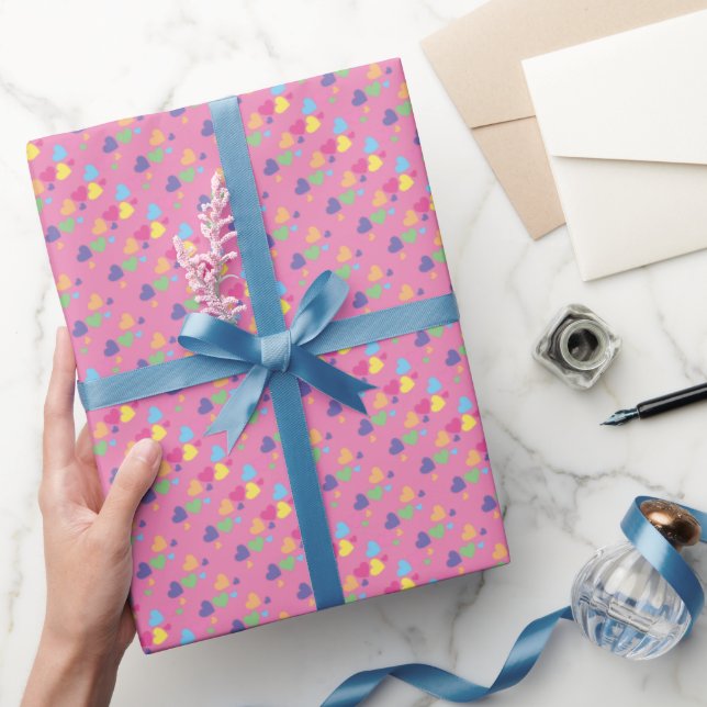 Papier Cadeau illusima Rainbow Love Hearts (Cadeaux)